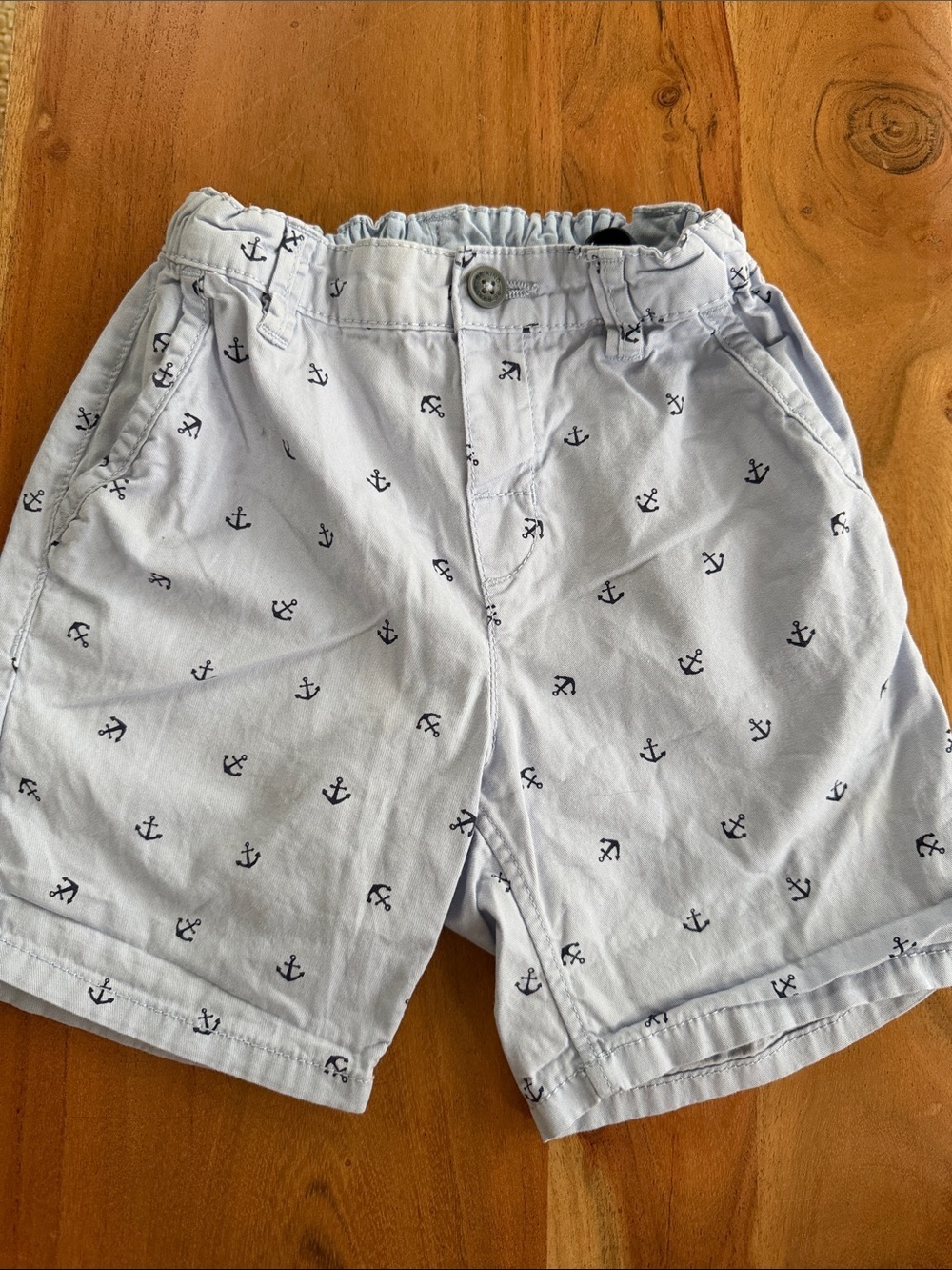 H&M Light Blue Anchor-Print Men’s Shorts
